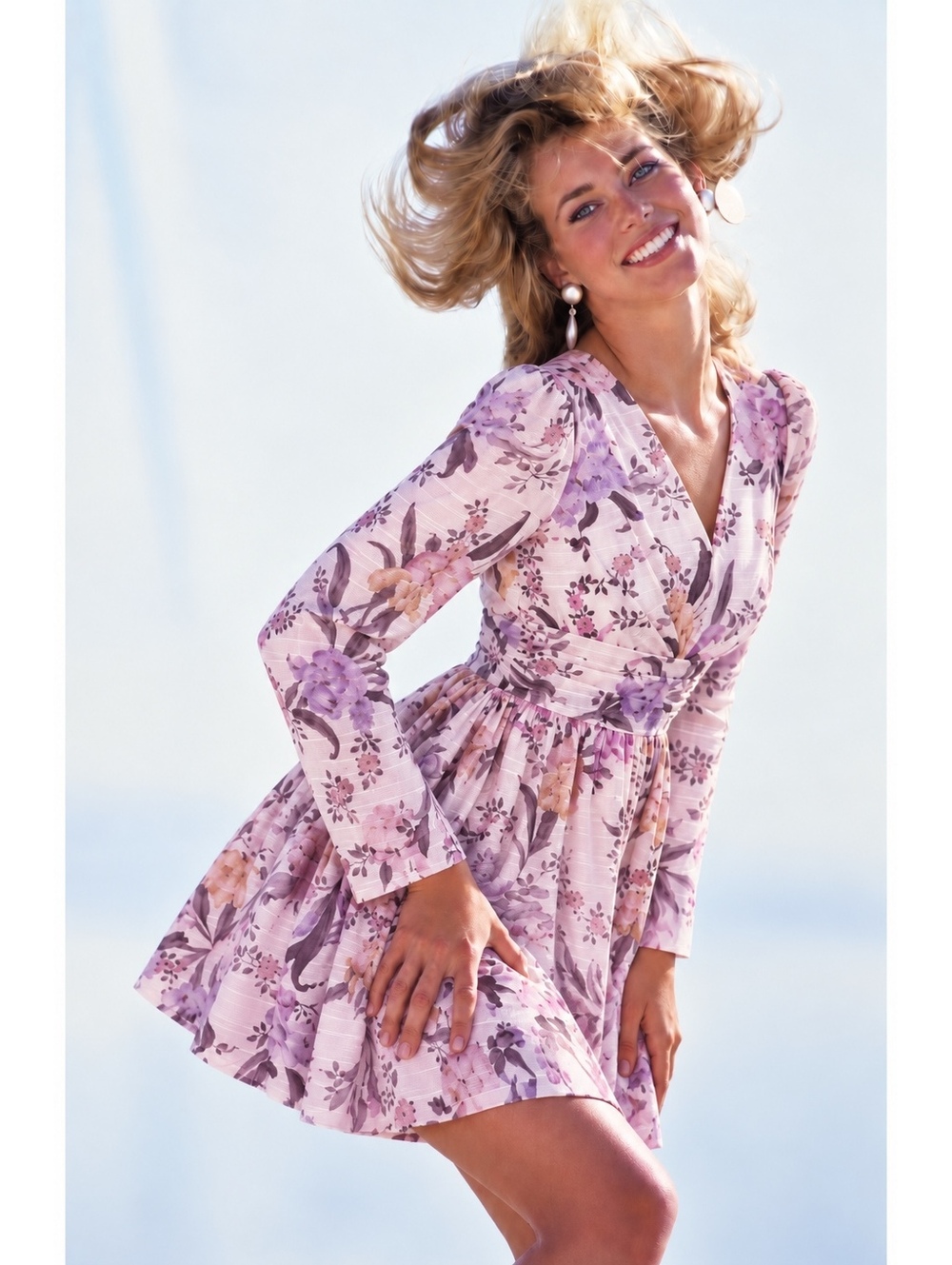NWT Miss RosierLong Sleeve Mini Dress S Wedding Guest Romantic Coquette Garden
